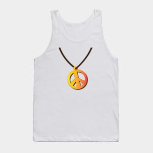Peace Sign Necklace for Hippies Tank Top